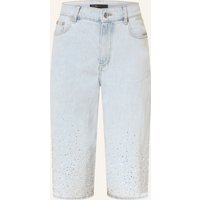 Maje Maje Jeans-Bermudas Mit Schmucksteinen blau