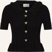 CLAUDIE PIERLOT Claudie Pierlot Strickshirt Mit Rüschen Und Cut-Outs schwarz