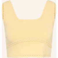 sandro Sandro Cropped-Stricktop gelb