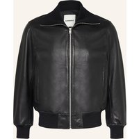 sandro Lederjacke schwarz