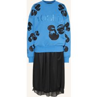 VOGUE COLLECTION Vogue Collection Kleid Im Materialmix blau