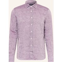OLYMP SIGNATURE Olymp Signature Leinenhemd Tailored Fit lila
