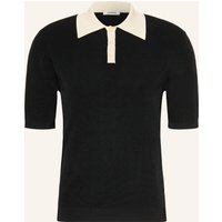 sandro Strick-Poloshirt schwarz