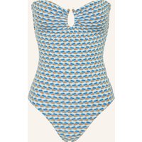 Seafolly Bandeau-Badeanzug Mala blau