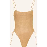 Oséree Oséree Badeanzug Lumiere Mit Glitzergarn gold