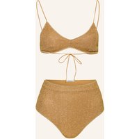 Oséree Oséree Triangel-Bikini Lumiere Mit Glitzergarn gold