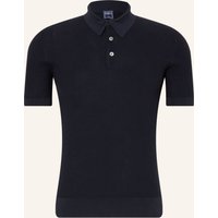 FEDELI Fedeli Strick-Poloshirt blau