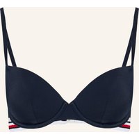 Tommy Hilfiger Push-Up-Bikini-Top blau
