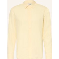 Calvin Klein Calvin Klein Hemd Classic Fit Mit Leinen gelb