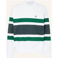 Calvin Klein Jeans Sweatshirt Terry weiss