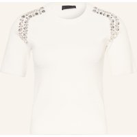 LIU JO Strickshirt Mit Schmucksteinen weiss