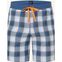 Schiesser Schlafshorts Mix+Relax blau