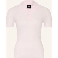 Boss Strick-Poloshirt Feskus rosa
