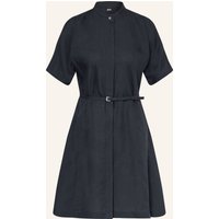 Boss Kleid Dalinia Mit Leinen blau