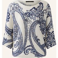 Oui Pullover Mit 3/4-Arm weiss