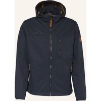 camel active Softshell-Jacke Mit Abnehmbarer Kapuze blau