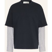 Jil Sander Jil Sander Longsleeve Im Materialmix blau