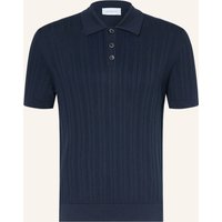 BALDESSARINI Strick-Poloshirt blau