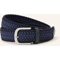 Alberto Flechtgürtel Wide Braided blau