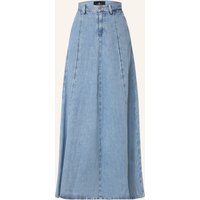 7 For All Mankind 7 For All Mankind Jeansrock Drama Skirt Mit Leinen blau