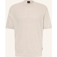 Boss Strickshirt Kajordino Mit Leinen grau