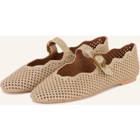 Kurt Geiger Kurt Geiger Mary-Jane-Ballerinas Wavy Mayfair Mit Schmucksteinen gold