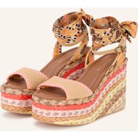 Kurt Geiger Kurt Geiger Plateau-Wedges Scarf Mit Schmucksteinen beige