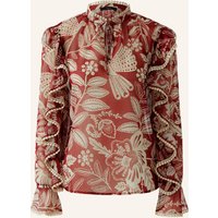 Oui Oui Blusenshirt Mit Rüschen rot