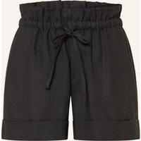 drykorn Paperbag-Shorts Edict Aus Leinen schwarz