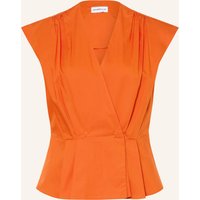 Marella Marella Blusentop In Wickeloptik orange