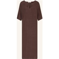 SoSUE Sosue Leinenkleid braun
