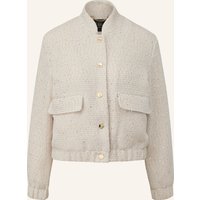s.Oliver BLACK LABEL Tweed-Blouson Mit Pailletten beige