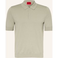 HUGO Strick-Poloshirt San Peter gruen