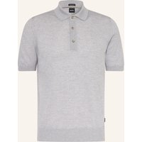 Boss Strick-Poloshirt Nolano grau