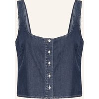 GOOD AMERICAN Good American Blusentop In Jeansoptik blau