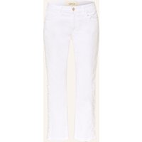 CARTOON Cartoon Cropped Jeans Mit Galonstreifen weiss