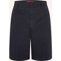 ZEGNA Shorts Mit Leinen blau