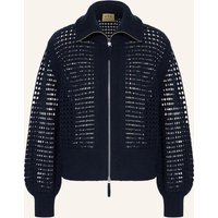 FTC CASHMERE Strickjacke Mit Cashmere blau