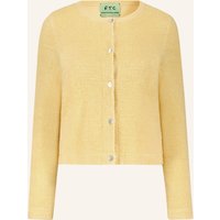 FTC CASHMERE Strickjacke gelb