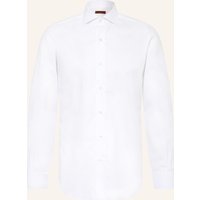 BARBA NAPOLI Barba Napoli Piqué-Hemd Slim Fit weiss