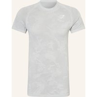 GYMSHARK T-Shirt Geo Seamless grau