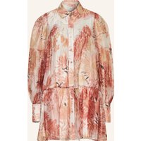 Aje. Aje. Hemdblusenkleid Iria Mit Spitze Und Plissees braun