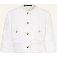 Maje Maje Blazer Mit Leinen Und 3/4-Arm weiss