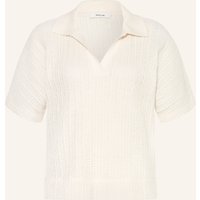 Opus Strick-Poloshirt Sepoko weiss