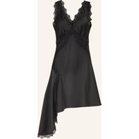 AllSaints Allsaints Satinkleid Ilka Mit Spitze schwarz