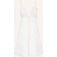CLAUDIE PIERLOT Claudie Pierlot Kleid Mit Leinen Und Spitze weiss
