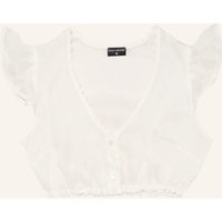 KINGA MATHE Kinga Mathe Dirndlbluse Kiki Aus Seide weiss