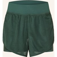On 2-In-1-Trainingsshorts Train Volt grau