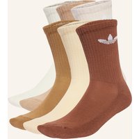 adidas Originals 6er-Pack Socken Trefoil Cushion Crew grau