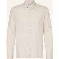 Calvin Klein Calvin Klein Hemd Classic Fit Mit Leinen beige
